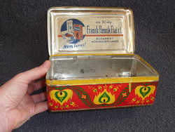 Régi fém kávés doboz antik Franck kávé fémdoboz Franck pótkávé reklám pléhdoboz 1920 as évek