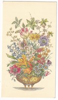 H:158 Szép Virágos Szétnyíthatós Üdvözlő képeslap