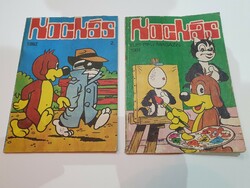 The first and second issue of a retro comic strip