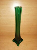 Zöld üveg váza - 30 cm