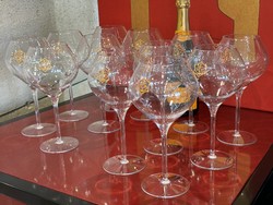 12 Veuve Clicquot RICH akril pezsgőspohár (12 db) Clicquot logóval díszített RICH champagne kelyhek