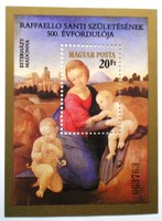 B164 / 1983 painting - raffaello block postage stamp