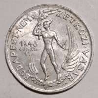 István Iván: bnv token 11 June 1948 aluminum commemorative medal Hungarian state mint (52)