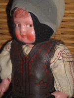Antique doll in folk costume, 20 cm