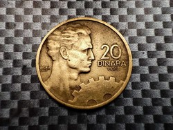 Jugoszlávia 20 Dinár, 1955