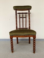 Antik térdeplő imaszék ima szék keményfa faragott keresztény bútor 717 8512