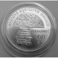 Ezüst 0.750 - Vlkolínec 200 korona - 2002 - 34 mm