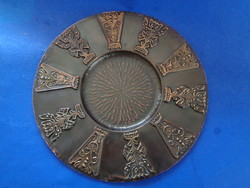 Industrial artist bronze wall plate / károly will