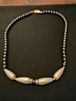 Sold out!!! Beautiful hematite and pearl necklace (with defective clasp)!