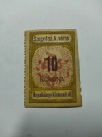 1920. Szeged birth certificate fee stamp