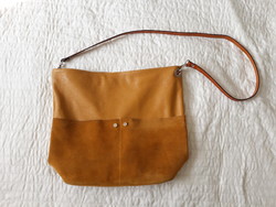 Mustard's genuine leather and suede women's bag (quazi)