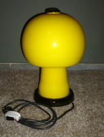Yellow mushroom-shaped retro table / bedside lamp