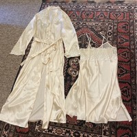 Satin robe + nightgown