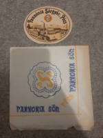 Retro psp pannonia brewery pécs coaster; napkin