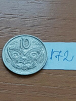 New Zealand new zealand 10 cents 1976 Maori mask, copper-nickel, ii. Elizabeth 172.