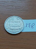French Polynesia polynesia 1 franc 1993 i e o m, alu. 78.
