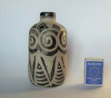 Rare, old, painted ceramic bottle / balsam bottle, without marking, xx.Szd top