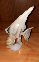 Hal csigával - Hollóházi porcelán