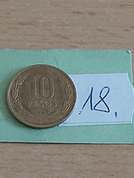 Chile 10 pesos 1993 nickel-brass, b.O'higgins 18