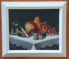 Ismeretlen 20. század eleji festő: Csendélet gyümölcsökkel