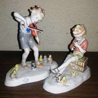Metzler & Ortloff German porcelain figurines - musical children