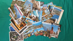Képeslapok európai városokból, írott és postatiszta vegyesen