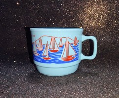 Zsolnay - mug with the theme of the Balaton blue ribbon glassing competition