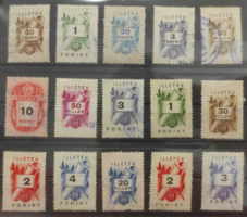 1946- -1959 Tax stamp selection