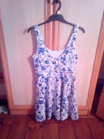 Blue floral dress, size s-m, mint condition