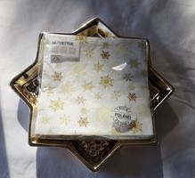 New! Gold star napkin holder with napkin