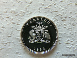 Barbados Silver 1 Dollar 1994 pp 10.00 Gramm