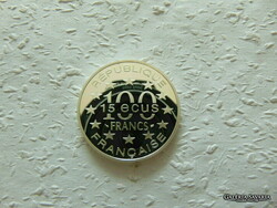 France silver 15 ecu - 100 francs 1995 pp 22.30 Gramm