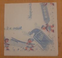Retro odol toothpaste (2x a day) inscription, logo napkin