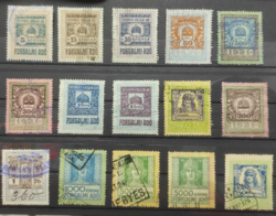 1914 -1924 Tax stamp selection