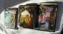 Photo material of auction paintings with size, artist, description