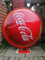 Nagyméretű Coca Cola világító reklámtábla, 85 cm.