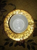 Solid gold antique coffee cup + base - art&decoration