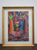 Lajos Ferenc painter, graphic work - signed, 1982