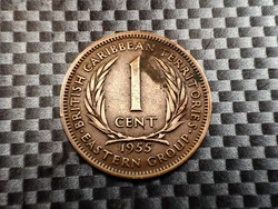 Kelet Karibi Államok 1 cent, 1955