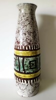 33 cm, Veb Haldensleben, német, retro kerámia váza 1960-as évek