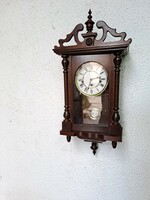 Tin German style 1/4 strike wall clock