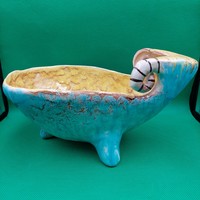 Gál Béla ram's head ceramic bowl