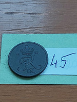 Denmark 2 cents 1967 zinc, ix. King Frederick 45