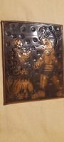 Wall picture copper Russian relief Pinocchio 29x23cm