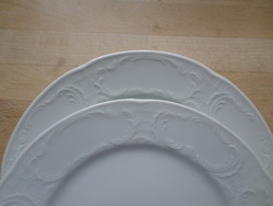 2 db Bauscher Bavaria  fehér porcelán tányér lapostányér 24,5 cm
