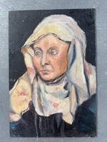 Női portré  (Hörcher jelzéssel) olaj-karton 1930 körül