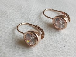 Rosé silver earrings