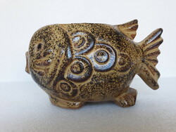 Retro ceramic fish-shaped bowl