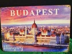Budapest dekorációs  Vintage fém tábla ÚJ! (12)