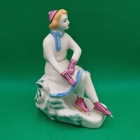 Retro polonne porcelain figure skating girl